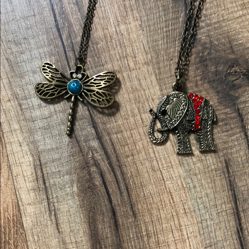 Two bronze necklaces